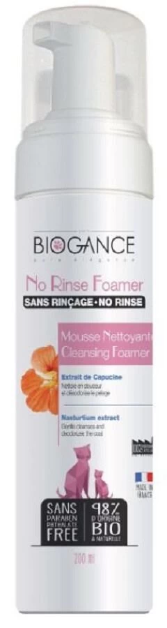 Biogance Mousse Sans Rinçage Pour Chat 200 Ml