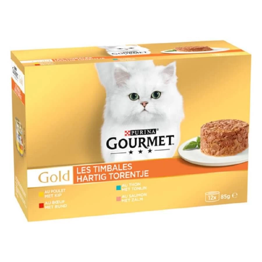 Purina Gourmet Gold Chat Les Timbales 12 X 85 G 3 Purina Gourmet Gold Chat Les Timbales 12 X 85 G