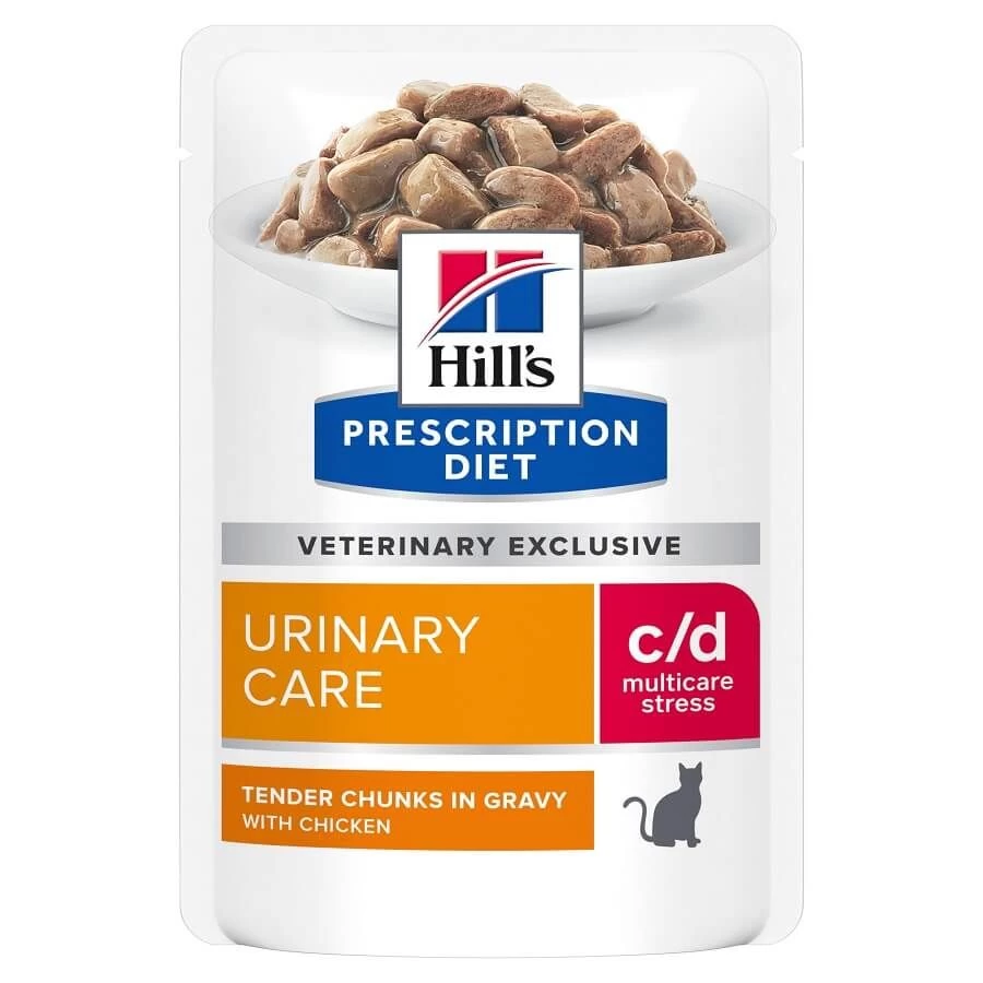 Hill's Prescription Diet Chat C/D Urinary Stress Poulet 12 X 85 G