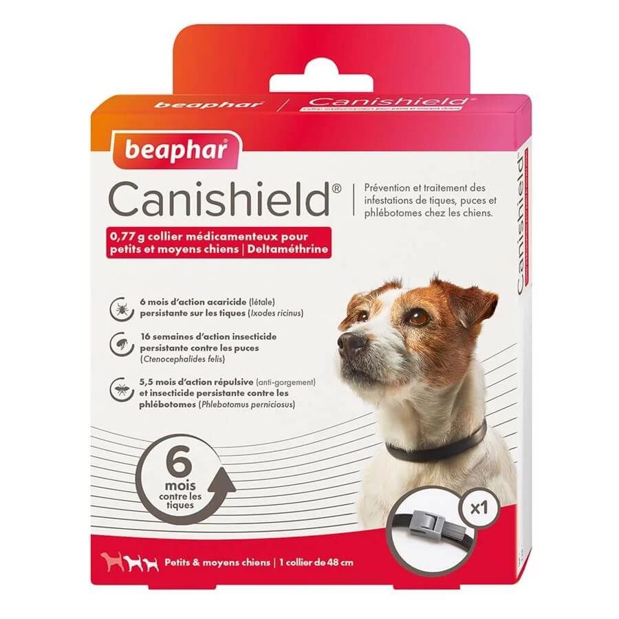Beaphar Canishield Collier Petit Chien Contre Puces, Tiques, Moustiques 48 Cm 3 Beaphar Canishield Collier Petit Chien Contre Puces, Tiques, Moustiques 48 Cm