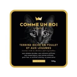 Comme Un Roi Chat Poulet Légumes 16 X 100 G