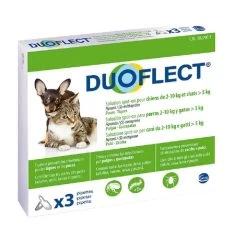 Duoflect Chien 2-10 Kg Et Chat > 5kg 3 Pipettes - 6 Mois