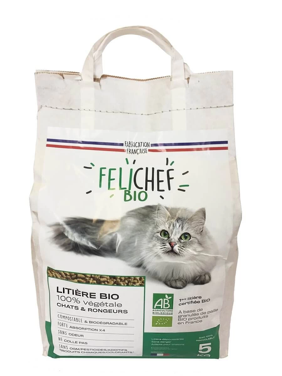 Felichef Litière Végétale Bio 5 Kg 3 Felichef Litière Végétale Bio 5 Kg