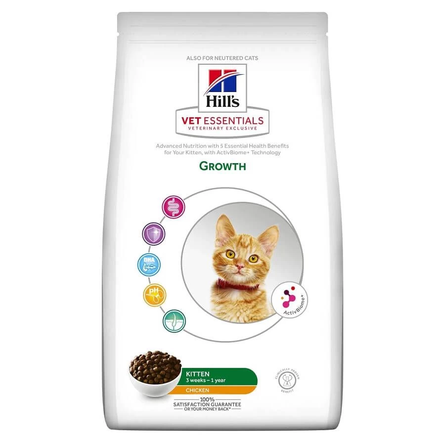 Hill's Science Plan VetEssentials Feline Kitten Growth AB+ Poulet 3 Kg 3 Hill's Science Plan VetEssentials Feline Kitten Growth AB+ Poulet 3 Kg