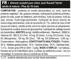Royal Canin Jack Russell Adult 1.5 Kg -Animaux Séries Magasin jack russell adulte bhn composition