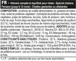 Royal Canin Persian Kitten 4 Kg -Animaux Séries Magasin pers kit composition 1