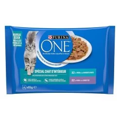 Purina One Chat Intérieur Thon Veau 4 X 85 G