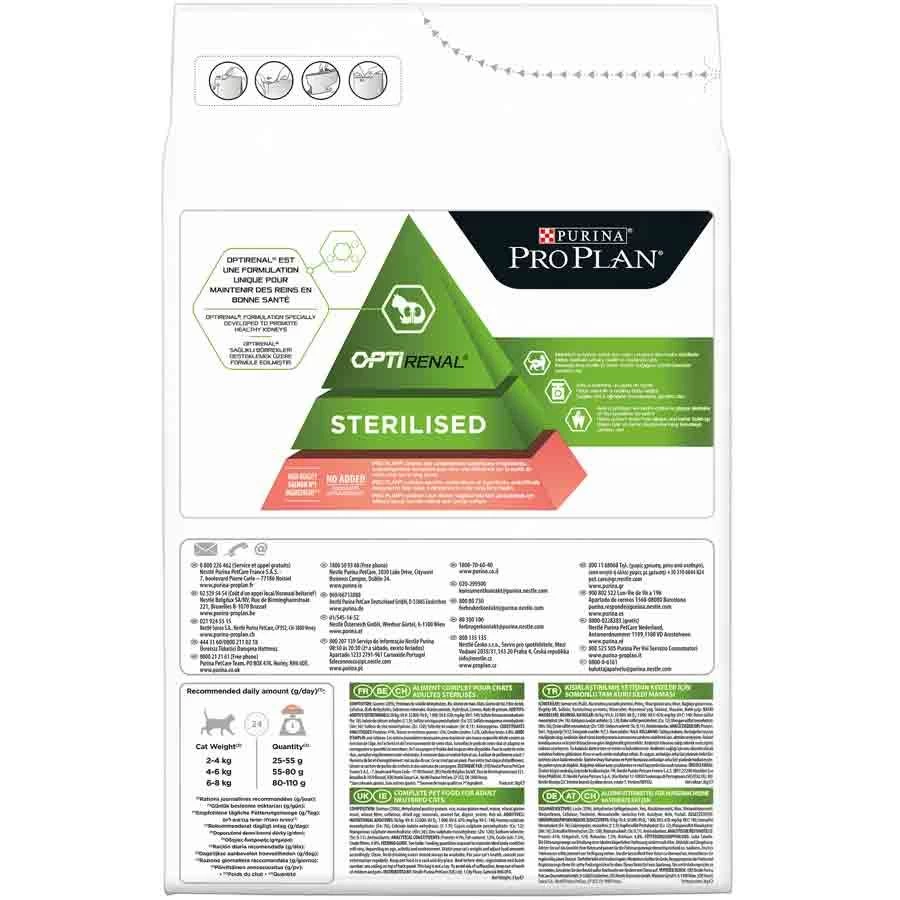 Purina Proplan Optirenal Chat Adult Sterilised Saumon 10 Kg 4 Purina Proplan Optirenal Chat Adult Sterilised Saumon 10 Kg – Image 2