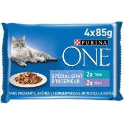 Purina One Chat Intérieur Thon Veau 4 X 85 G 7 Purina One Chat Intérieur Thon Veau 4 X 85 G -Animaux Séries Magasin t l chargement 1