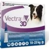 Vectra 3D Chien 10 à 25 Kg 3 Pipettes -Animaux Séries Magasin vectra 3d m
