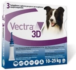 Vectra 3D Chien 10 à 25 Kg 3 Pipettes