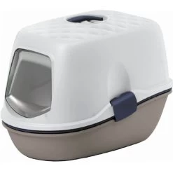 Zolux Maison De Toilette Furba Pour Chat Taupe/ Bleu - Destockage