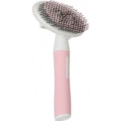 Zolux Anah Brosse Slicker Doux Rétractable Rose Chat -Animaux Séries Magasin zolux anah brosse slicker doux rose picots 1